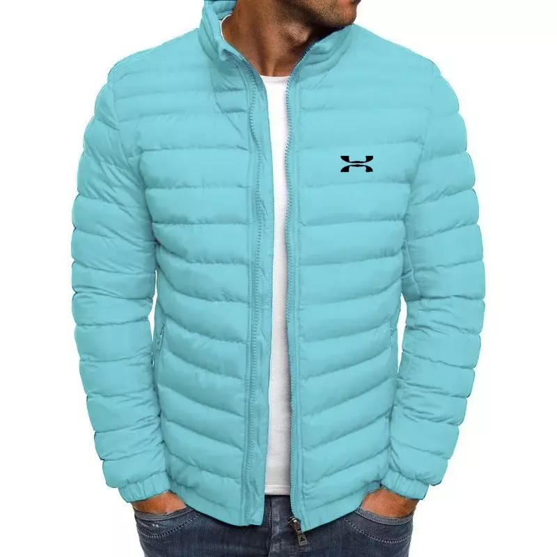 2024 Winter Jacket Men's Standing Collar Warm Parka Street Fashion Casual Baseball Slim Fit Brand Down Coat