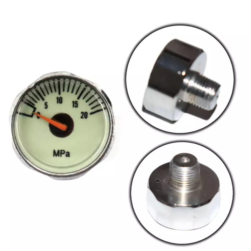 25mm Mini miernik ciśnienia 5mpa próba ciśnieniowa/20mpa/40mpa/300bar/400bar/5000psi/6000psi,1/8BSPP M10 1/8NPT