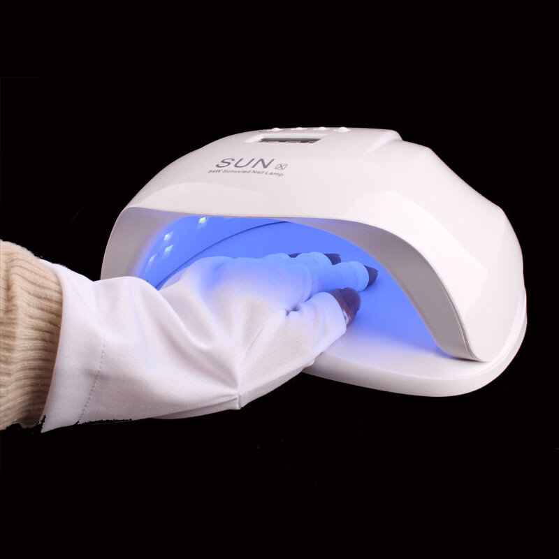ใหม่1คู่ป้องกันรังสี UV ถุงมือเล็บเจล UV ถุงมือ UV หลอดไฟ LED เครื่องเป่าเล็บ Light ป้องกันรังสีเล็บเครื่องมือ