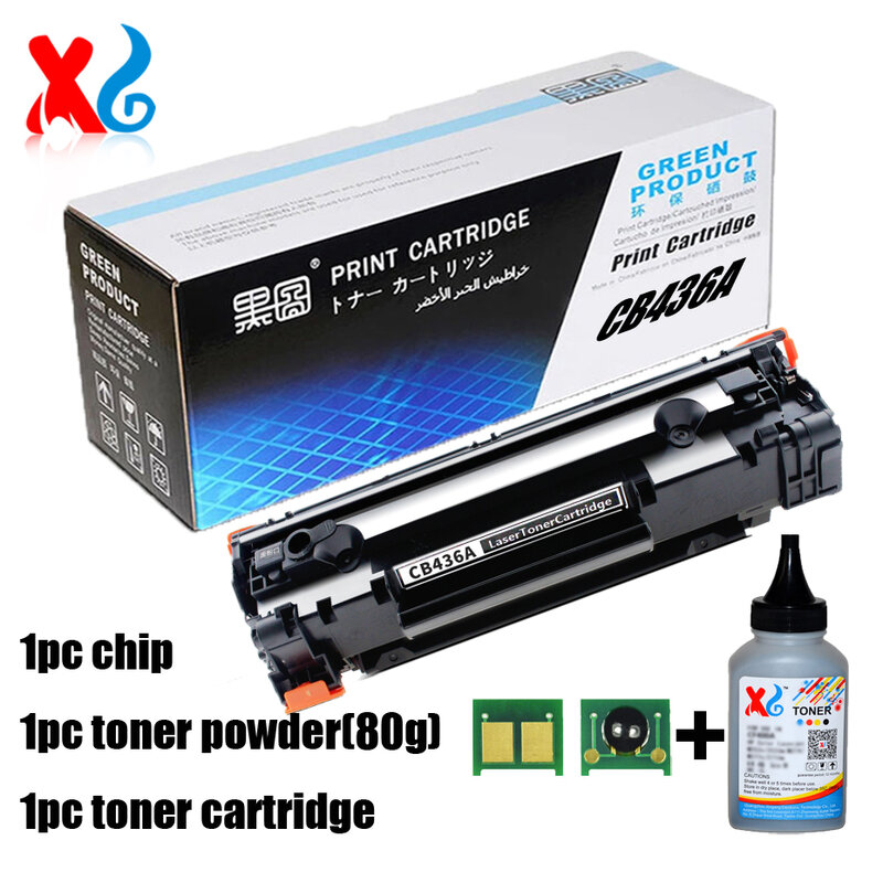 Compatible CB436A 36A 436A Toner Cartridge For HP LaserJet P1505 P1505N M1120 M1120n M1522NF M1522N 2K With Chip