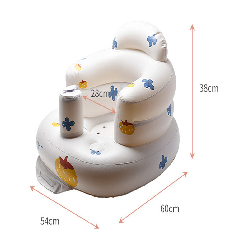 Silla inflable multifuncional de PVC para bebé, Asiento de baño, taburete de baño