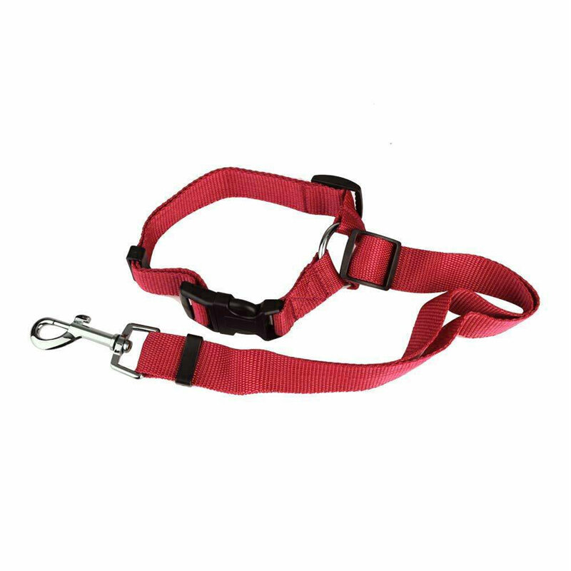 Adjustable Dogs Harness Collar  Pet Car Seat Belt  Backseat Safety Belt Pet Dog Travel Seat Belt Clip Lead For Car