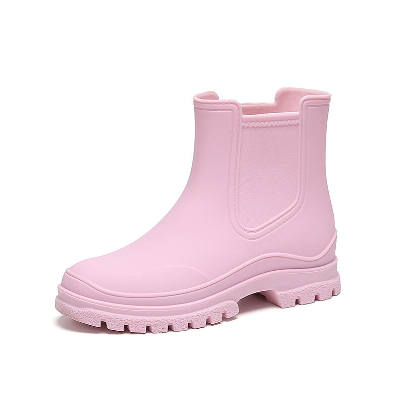Botas de Lluvia antideslizantes para Mujer, zapatos impermeables de goma estilo Chelsea, para pesca y jardín