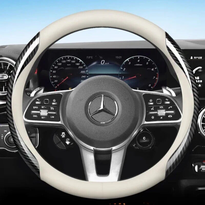 Car Steering Wheel Covers Suede Steering Wheel Cover Wrap Universal 37-38cm Breathable Anti slip Steering Covers Car Accessories