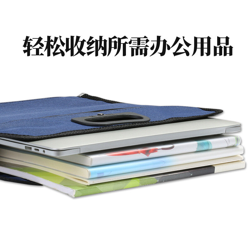 Cartella impermeabile in tela borsa portadocumenti A4 portatile ad alta capacità File per riunioni da uomo organizza il pacchetto borse per la conservazione aziendale