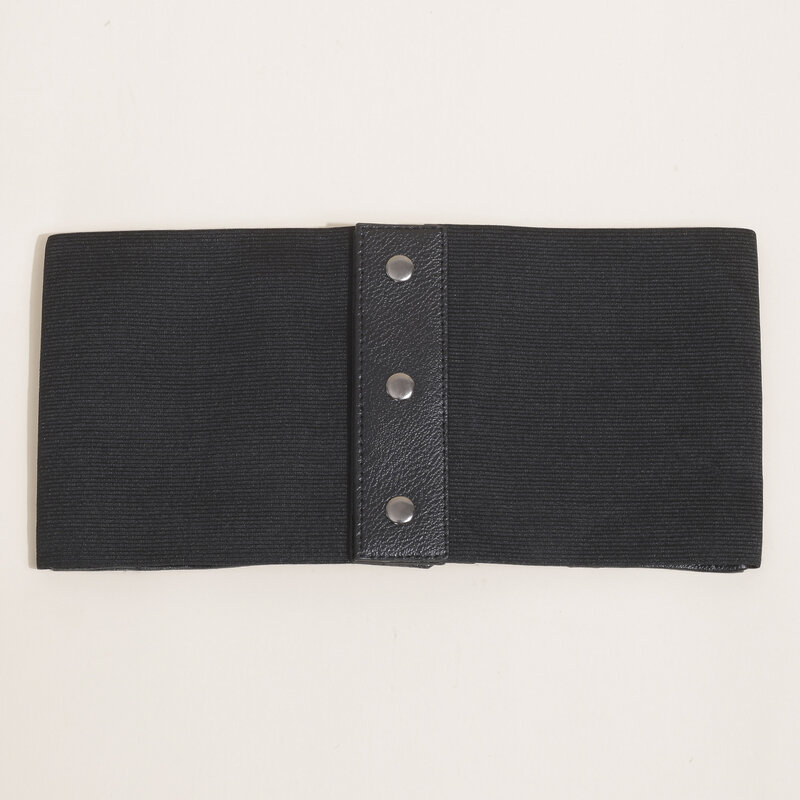 Retro cztery klamry mody Raist ozdobny damski pas szeroki elastyczny ubrania typu Slim fit zewnątrz gorset w pasie dla pań