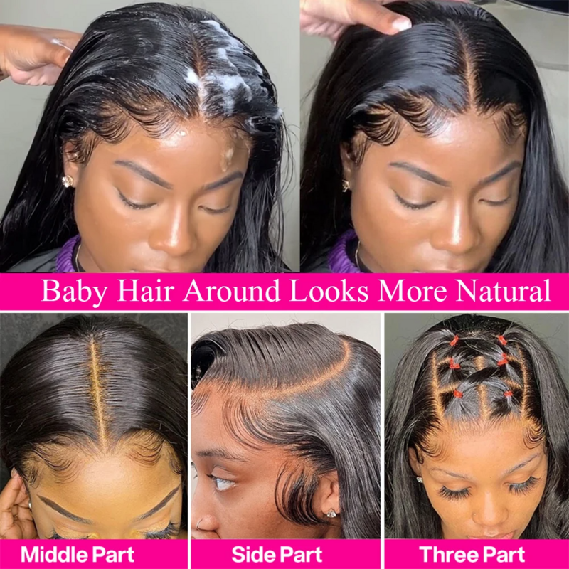 Peluca de cabello humano con encaje Frontal para mujeres negras, pelo ondulado transparente HD de 13x4, 28, 30 y 32 pulgadas, prearrancado, 13x4