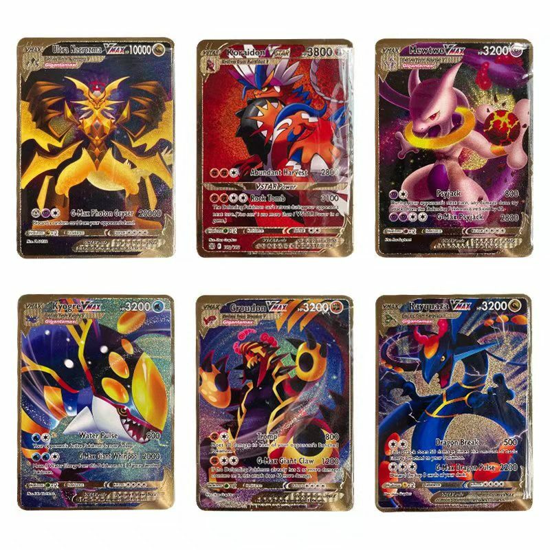 Cartas de Pokémon de Metal, 2023, Greninja, Miraidon, Vstar, 3800, HP, Pokemon, dorado, inglés, hierro, tarjetas de colección de juegos de regalo para niños