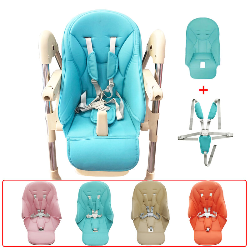 Baby Seat Cushion For Peg perego Siesta Zero 2/3 Prima Papaa High Chair 5 Point Harness Shoulder Crotch PAD Replace Accessories