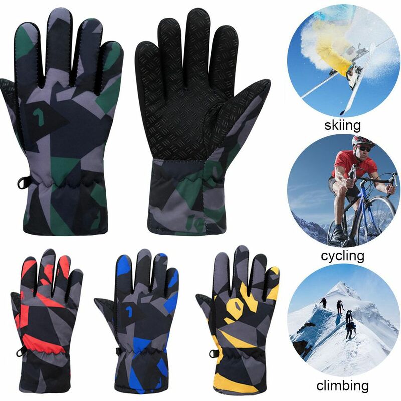 Sarung tangan Ski anak, Fashion musim dingin harus tebal hangat tahan angin tahan air salju papan salju lengan panjang