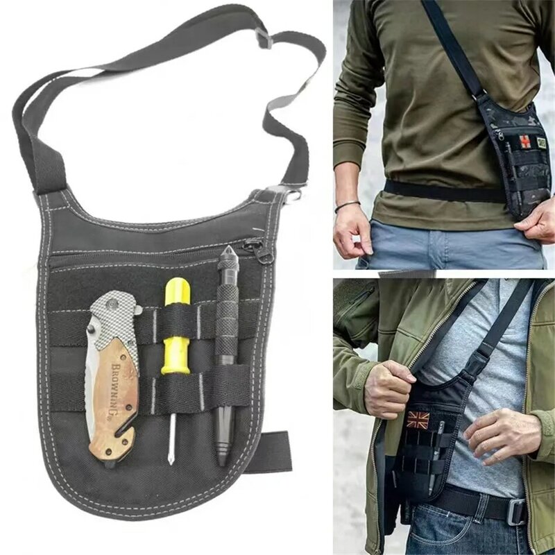 Tactical Shoulder Bag Underarm Bag Men Hidden Agent Molle Combat Shoulder Bag Outdoor Travel Wallet Phone Key Anti Theft Bag