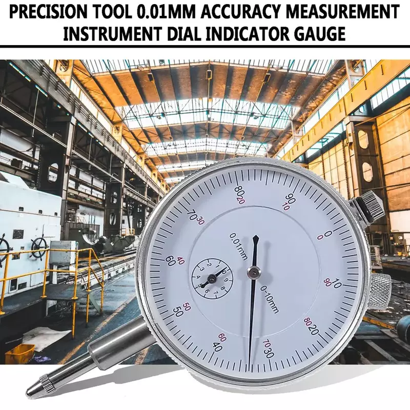 Precision Tool Dial Indicator Gauge 0-10mm Meter Precise 0.01 Resolution Concentricity Test High Quality Professional Tools