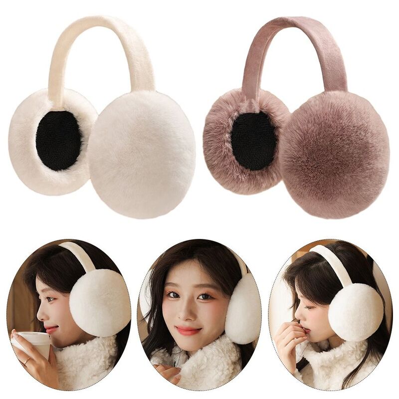 Winter Warm Soft Plush Earmuffs Outdoor Cold Protection Warm Cold Protection Foldable Earflaps Folding Ear Warmer Gifts