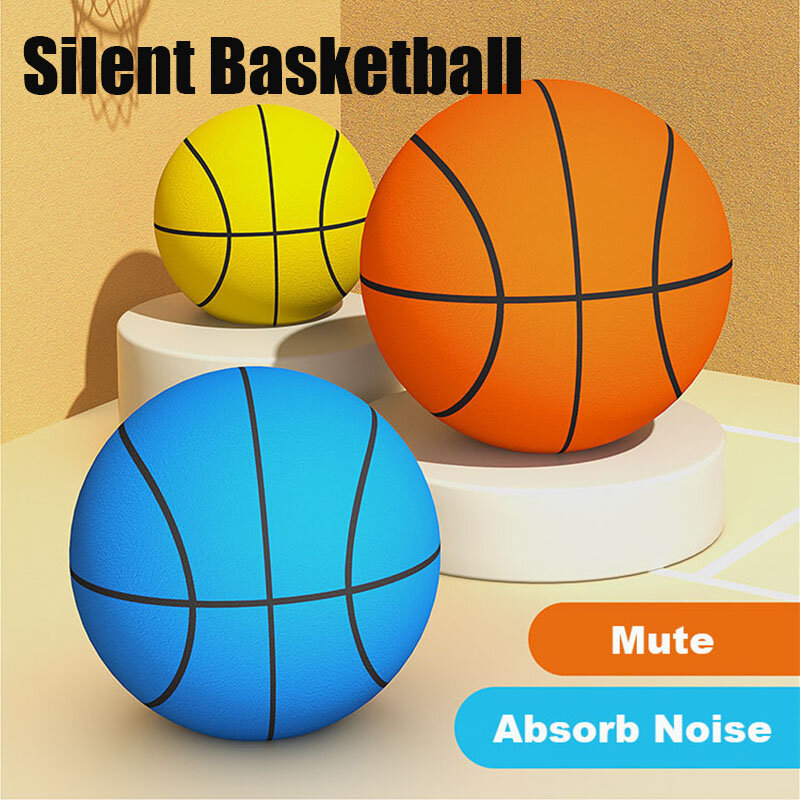 Silent Basketball Indoor Mute Pat Ball Silent Basketball 24cm Nr. 3/5/7 Soft Foam Basketball für Kinder Erwachsene