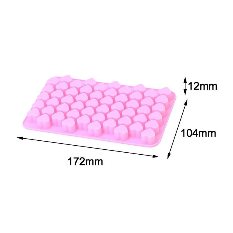 55 Grids Heart-shaped Silicone Chocolate Mould Candy Jelly Ice Biscuit Pastry Making Baking Mold Kitchen Tools Accessories
