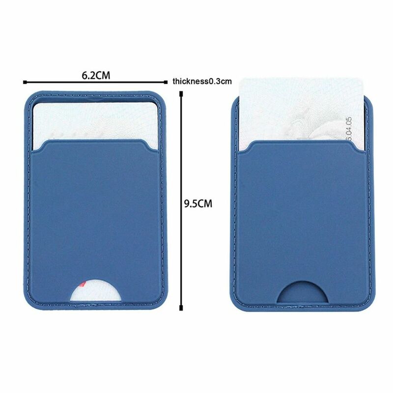2Pcs Adhesive Phone Pouch ID Bank Card Business Credit Pocket Mobile Phone Back Slot Card Holder Phone Back Paste Sticker
