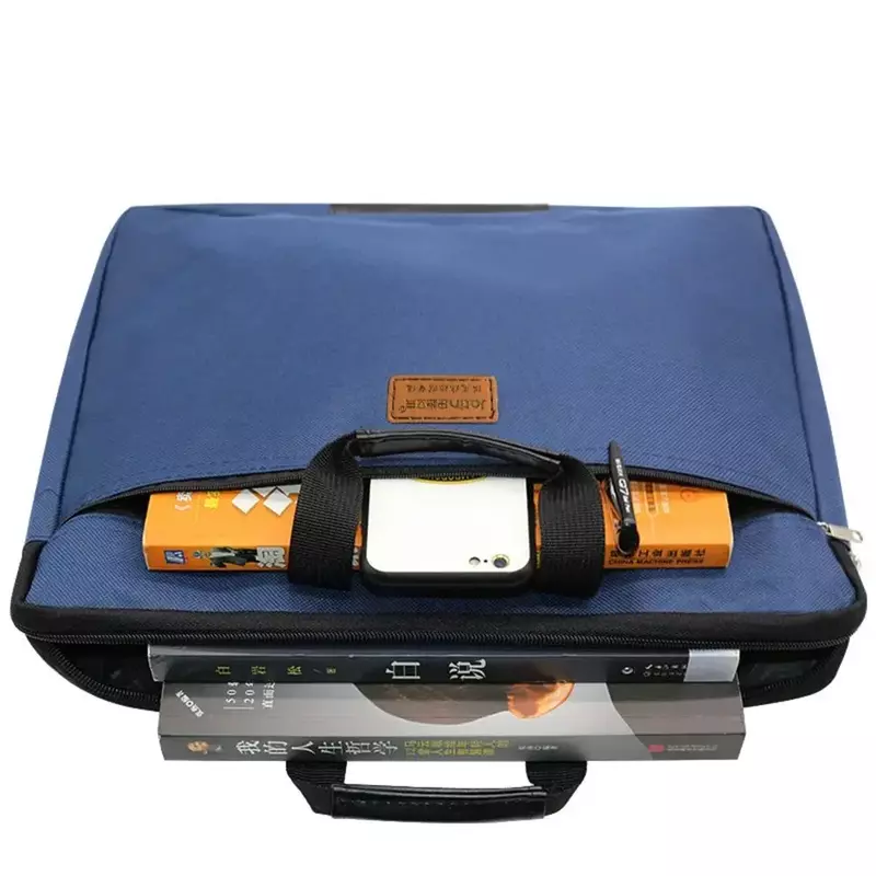 Bolsa de archivo portátil A4 multicapa, bolso de tela Oxford con cremallera para documentos, Maletín de negocios, bolsa de almacenamiento para computadora portátil, bolso de carpeta de archivos A4