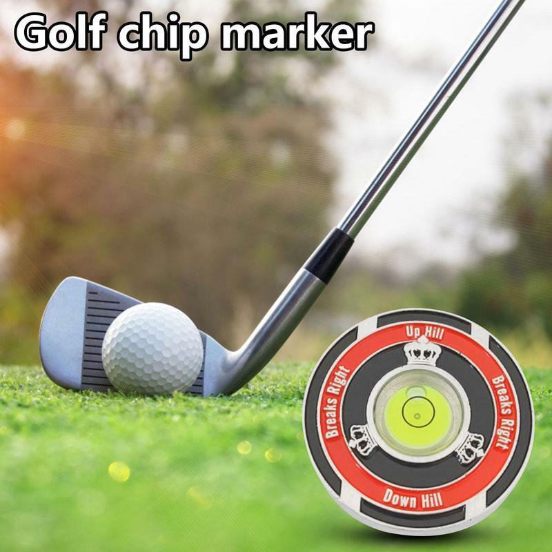Bola de golfe marcador chapéu clipe colocar ajuda, 2 lados, Multicolor Leitor Opcional, Alta Precisão Alinhamento Ferramenta