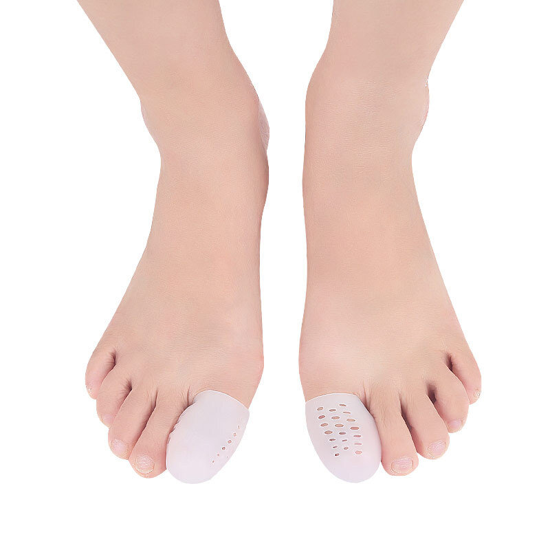 2PCS Breathable Toe Protectors Sleeve Bunion Pads Cushion Big Toe Guards Silicone Toe Covers For Protection Of Ingrown Toenails