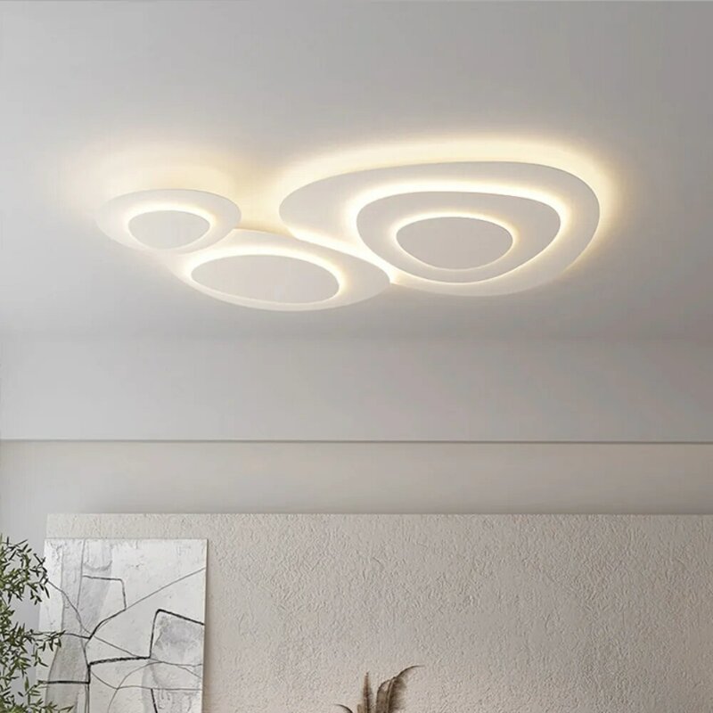 Moderna e semplice lampada da soffitto a LED bianca latte bianco vento soggiorno sala da pranzo lampada camera da letto cucina lampada da soffitto Indoor Lighti