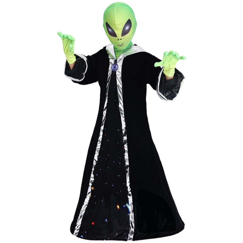 Disfraz de Alien para niños, divertido disfraz de Alien espacial profundo, Lord Scary, Halloween, Carnaval, fiesta temática, bata de fantasía