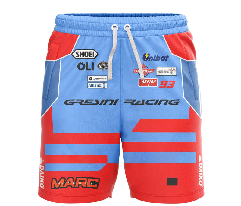 Pantalones cortos informales para hombre, Shorts transpirables de verano, para amantes de las carreras, equipo Pramac, novedad de 2024