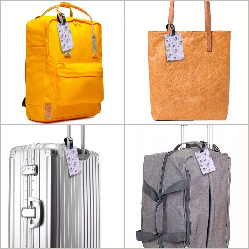 Kawaii Sanrio Kuromi Cartoon Luggage Tags Suitcase Gel Travel Accessories Luggage Bag Case Tags ID Address Baggage Tags Gift