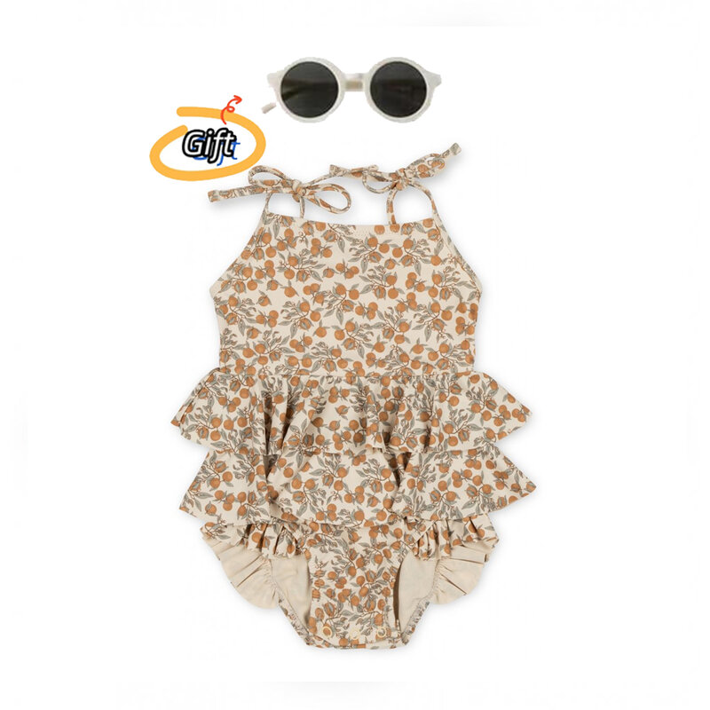 Girls Swimwear Sets Konges Slojd Summer Kids One Pieces Swimsuits Baby Holiday Outwear Toddler Children Seaside Swim Bikini
