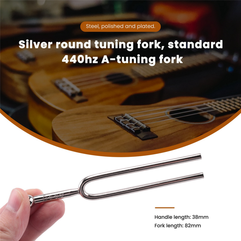 Aço inoxidável Tuning Fork, A Tone Tuner, Presente Instrumento Musical, 440Hz