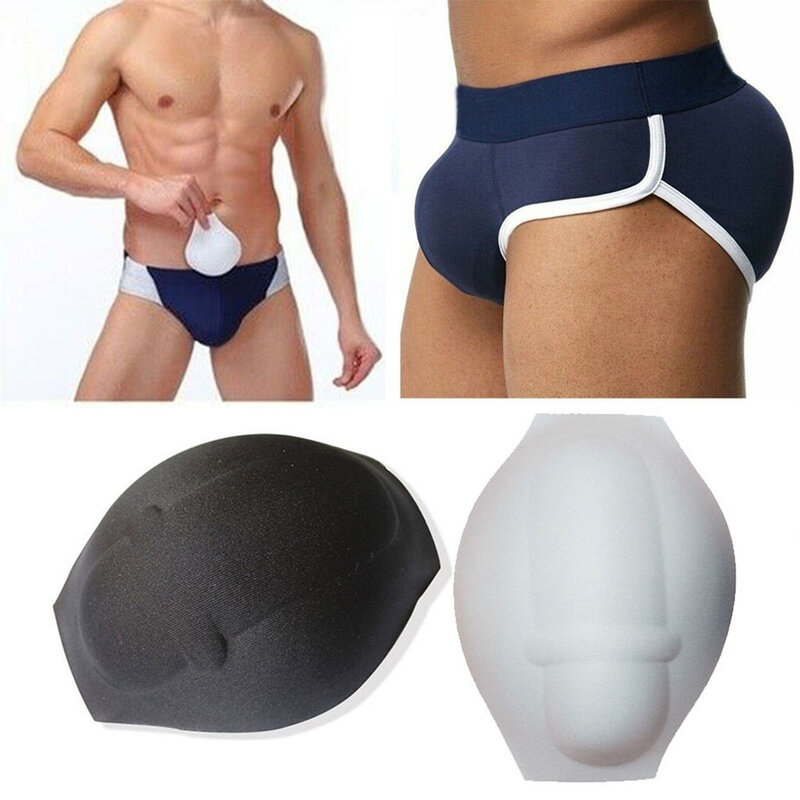 Мужская губчатая подкладка с чехлом, подушка, нижнее белье с 3D чашкой, сексуальный увеличитель выпуклости, купальник, трусы, защитная губчатая подкладка для мужчин