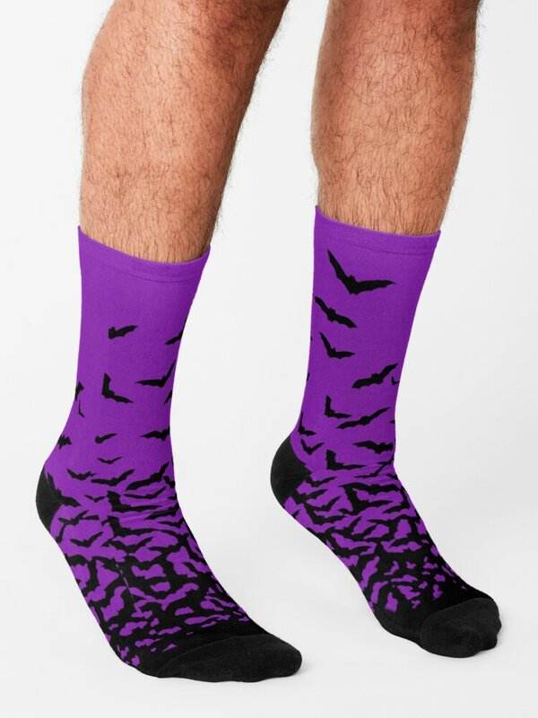 Фиолетовые носки летучая мышь сумасшедшие короткие Роскошные носки мужские женские