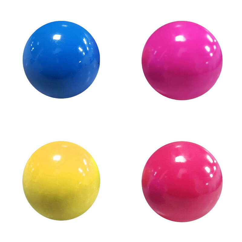 2024 4pc klebrige Wand Ball klebrige Ziel Ball Dekompression Spielzeug Kinder Geschenk 10ml Spielzeug für Kinder Juguetes Para Niños de 1 A3 Años