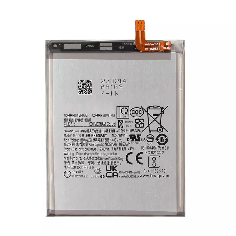New Replacement Battery EB-BS908ABY EB-BS906ABY EB-BS901ABY For Samsung Galaxy S22 Ultra 5G S22 Plus 5G S22+ S22 5G