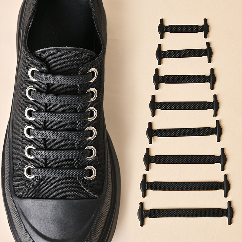 Tali sepatu silikon 16 buah/lot, tali sepatu silikon tanpa tali, renda karet elastis 12 warna, tali sepatu malas kreatif