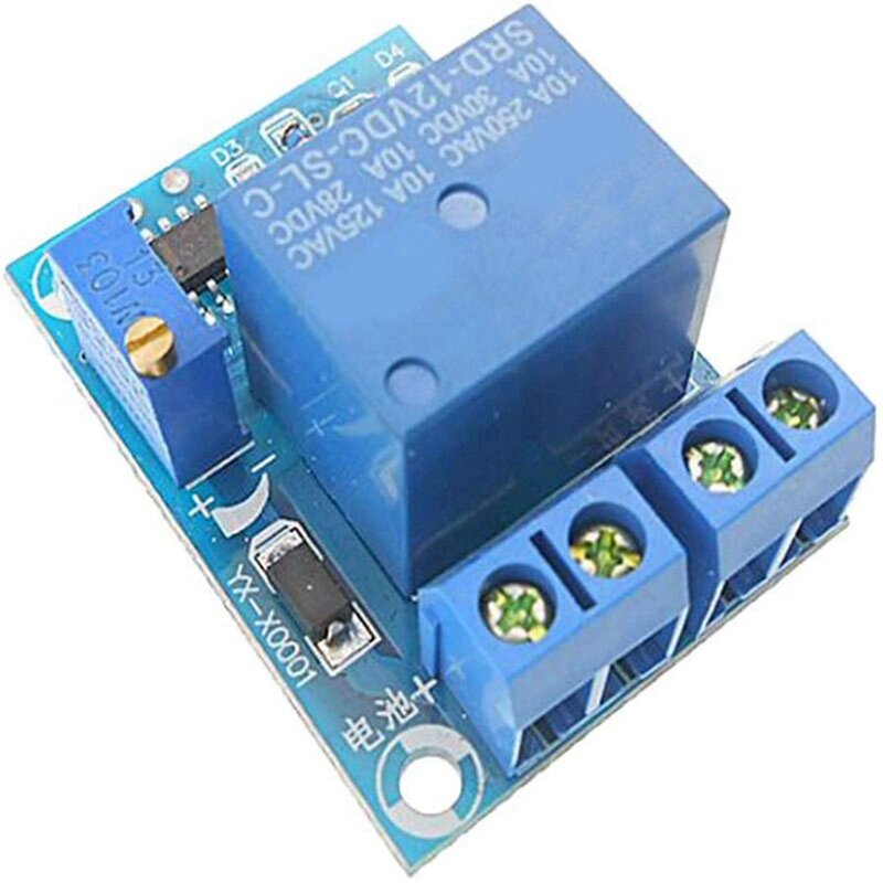 12V LED อินเวอร์เตอร์โยก Rocker สวิทช์รอบ SPST สีฟ้า YX-X0001 DC 12V Undervoltage Management Module
