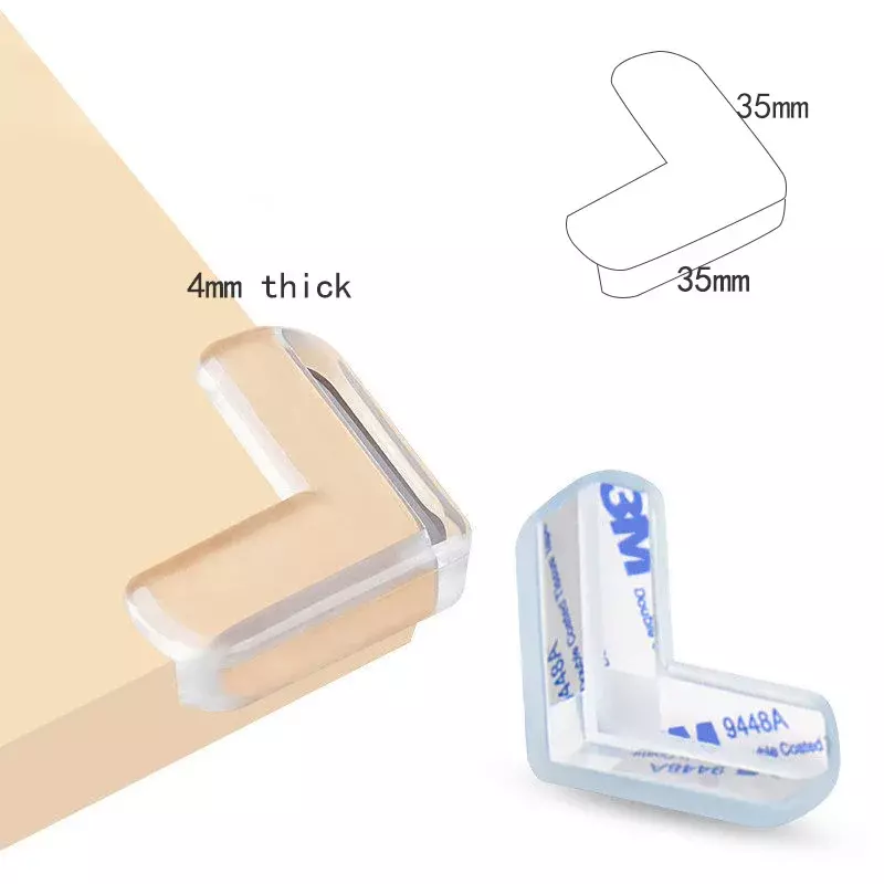 4PCS Baby Safety Silicone Protector Table Corner Edge Protection Cover Electric Socket Protection Children Anticollision Guards