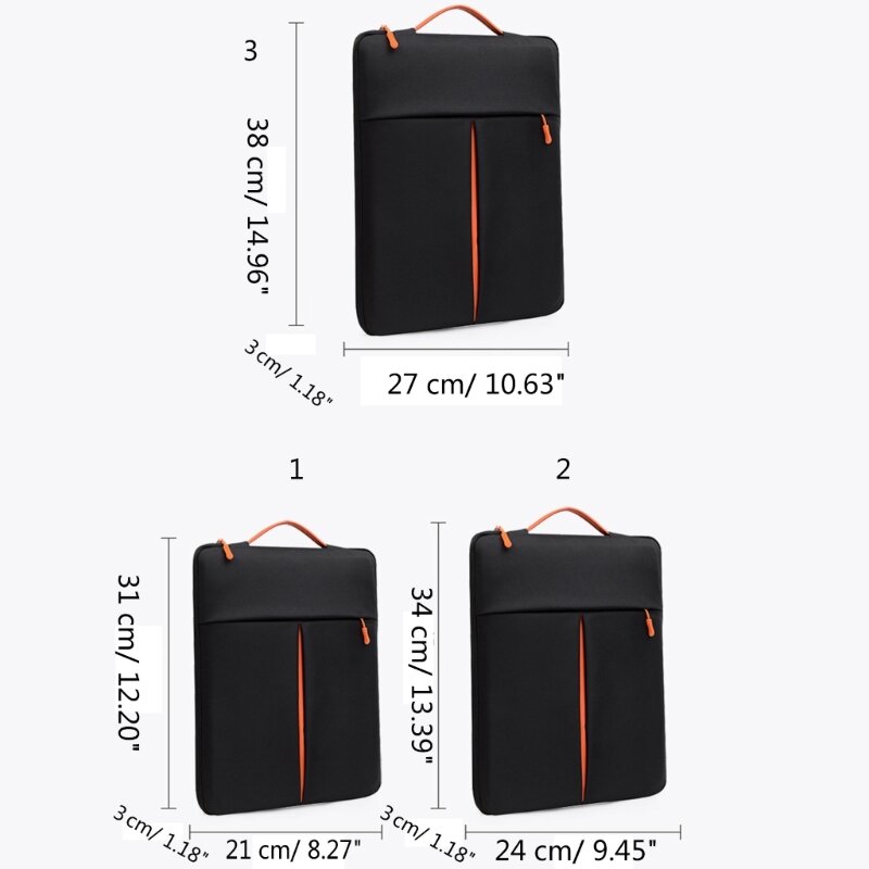Beschermende tas Handtas Notebookhoes voor 13,3 14,1 15,4 15,6 inch computer Ultraslanke draagbare spatwaterdichte laptoptas