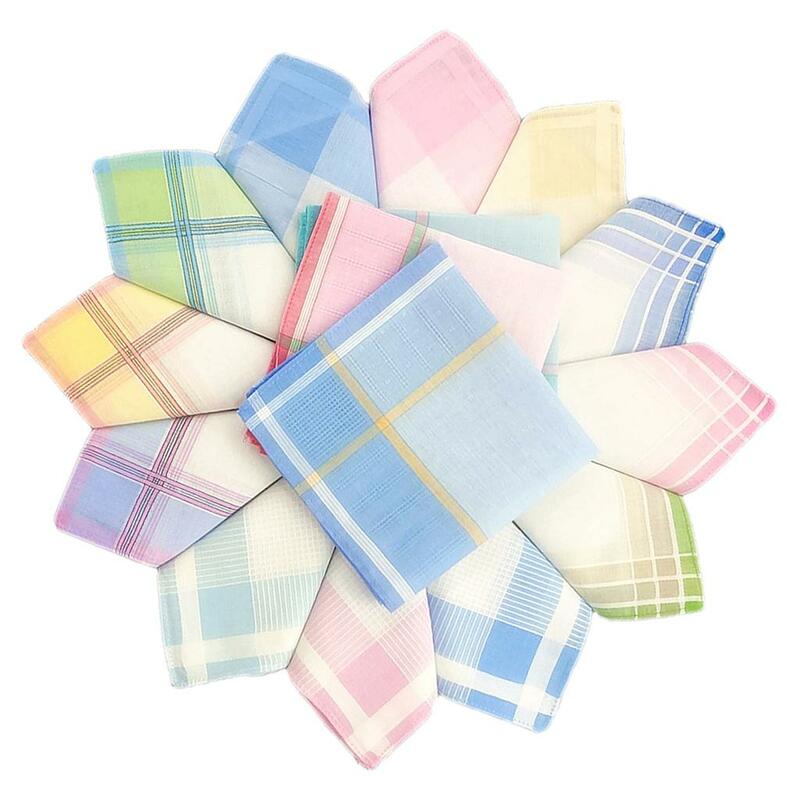 12x reine Baumwolle Männer Frauen wasch bare Party Taschentuch Taschen tücher