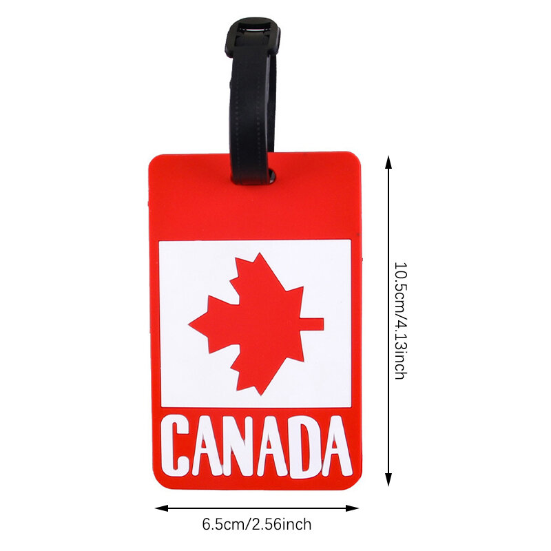 Accessori da viaggio bandiera nazionale creativa etichetta per bagagli in PVC donna uomo etichetta portatile valigia ID indirizzo portabagagli