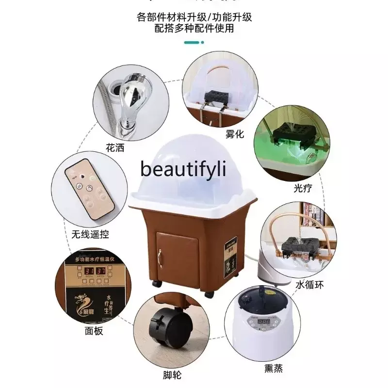 Water Circulation Head Massager Can Be Connected to the Water Shampoo Chair Movable Head Treatment Basin Fumigation Spa Spa Spa