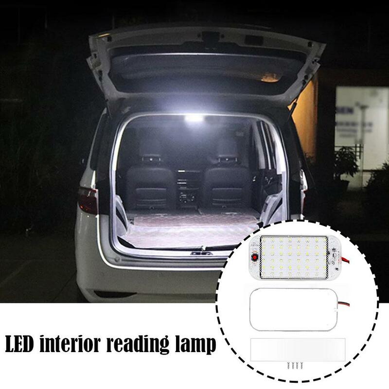 LED Car Interior Dome Reading Light, Teto Reading Lamp, Iluminação de trabalho, U1l2, 48LED, 12V a 85V