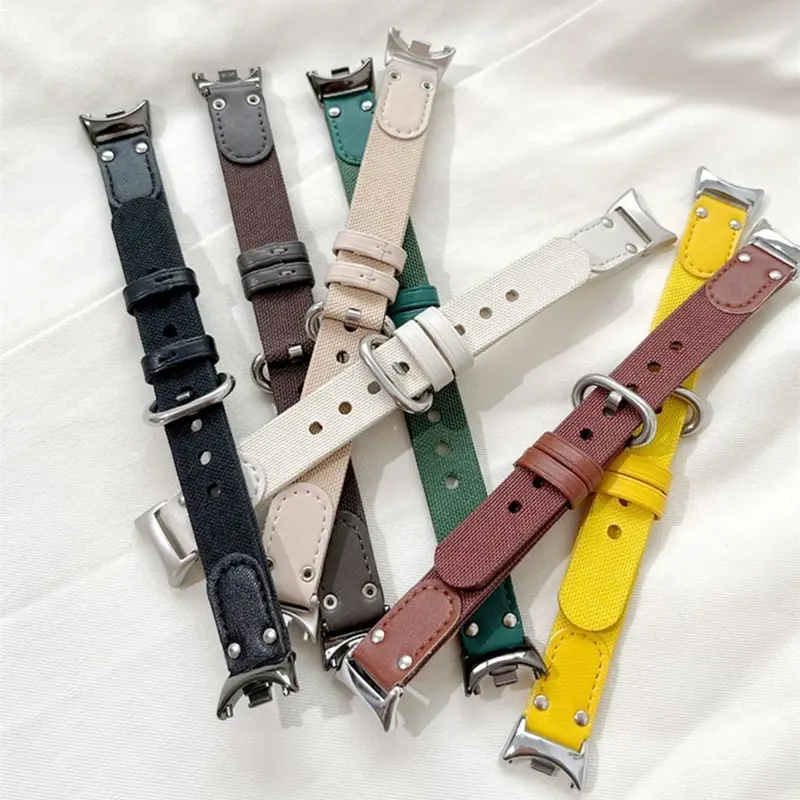 Cinturino originale per Xiaomi Mi Band 8 bracciale cinturino di ricambio in pelle moda Miband 8 nfc Correa Mi Band 8 cinturini in tela