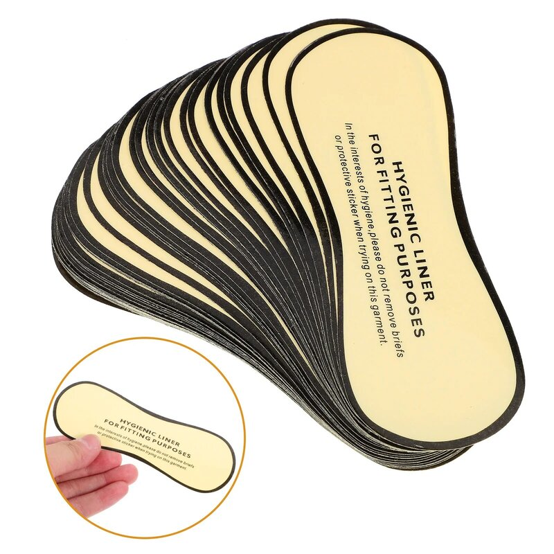 50 Pcs Hygienic Swimsuit Labels For Adhesive Fitting Protective Liner Liners Pvc Self-adhesive Trying Strips