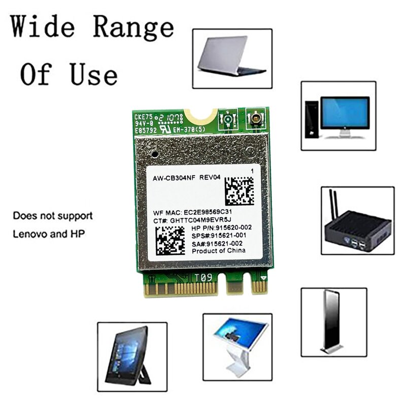 AW-CB304NF RTL8821CE bezprzewodowy karta sieciowa 2.4G/5G dwuzakresowy Bluetooth 4.2 43 bps 802.11AC Laptop IPC karta sieciowa