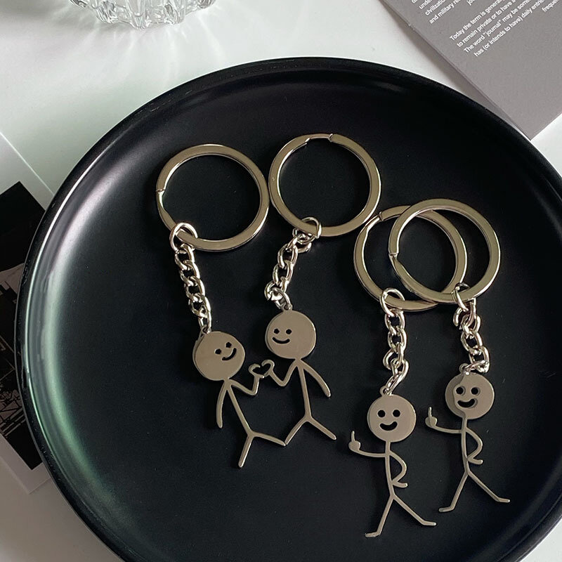 STORCoussins Middle Finger Couple Keychain, Ins Personality, Cute, Funny Student Bag Pendant, Intéressant, Match People