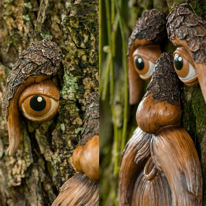 Unikalne drzewo potwór karmnik dla ptaków wielkanocny dekor w kształcie drzewa na trawnik ogrodowy dekoracja zewnętrzna i wewnętrzna żywica kreatywne rzemiosło zestaw