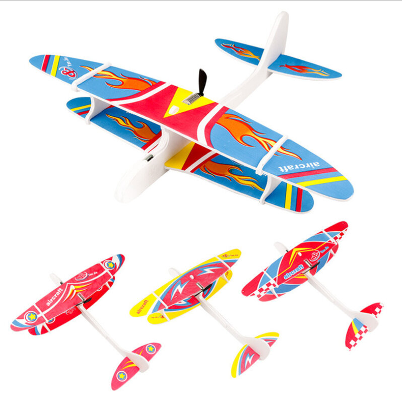 電気泡グライダー発光秋耐充電泡飛行機組み立てモデル飛行機のおもちゃ