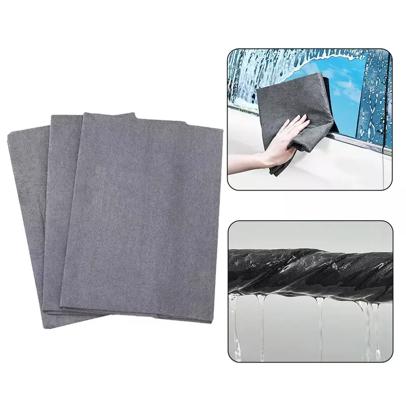 3x 30*30cm Cleaning Towel No Trace Cloth Glass Mirror Wiping Rag Towel Washing Tool Car Wash Maintenance Microfiber Clean Towel