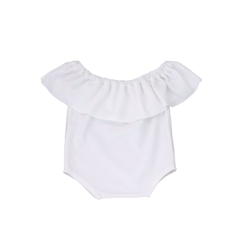 Vêtements séance photo pour nouveau-nés, combinaison printemps-été à une épaule avec couvre-chef