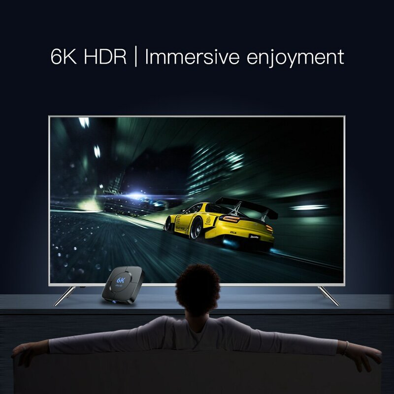Hongtop กล่องสมาร์ททีวีแอนดรอยด์12 4GB 32GB 2.4G/5GHz WIFI บลูทูธทีวี Android กล่องทีวี3D HDR 6K กล่องรับสัญญาณวิดีโอบนกล่องสมาร์ททีวี